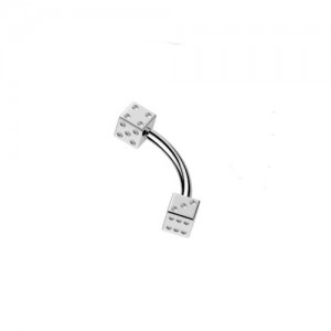 Piercing Microbell Curvo Modelo 10 Aço 316L